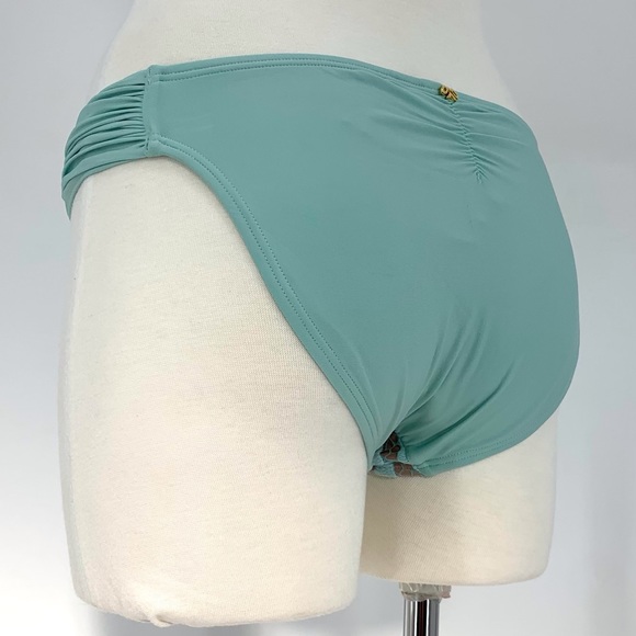 PQ Swim NWT Seafoam Green Lace Fanned Full Bikini Bottom, Small - Picture 6 of 16